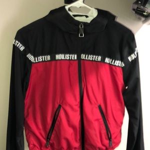 Red and Black Windbreaker (XS) - Hollister